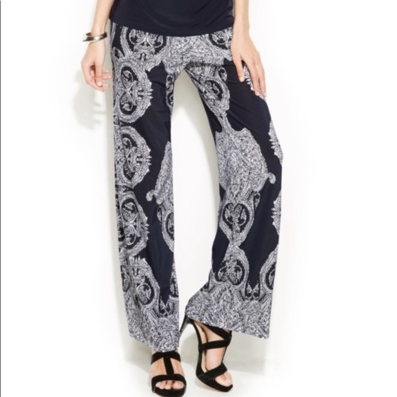 INC International Concepts Pants - INC International Concepts Palazzo Pants navy SP